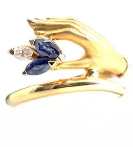 Anillo Carrera y Carrera Marquesa Diamante Zafiro Talla US5.5 18YG - Imagen 1 de 20