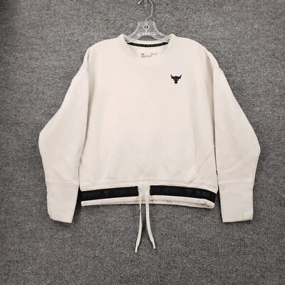 Sudadera Under Armour Project Rock Mujer S Pequeña Beige Sangre Sudor Respeto Foto 1 de 4