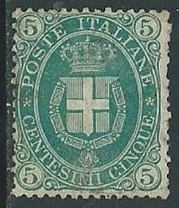 1889 REGNO STEMMA 5 CENT SENZA GOMMA - G178 - Picture 1 of 1