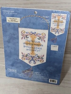 Candamar Designs Counted Cross Stitch Kit Peace And Comfort Doorknob Banner - Picture 1 of 8