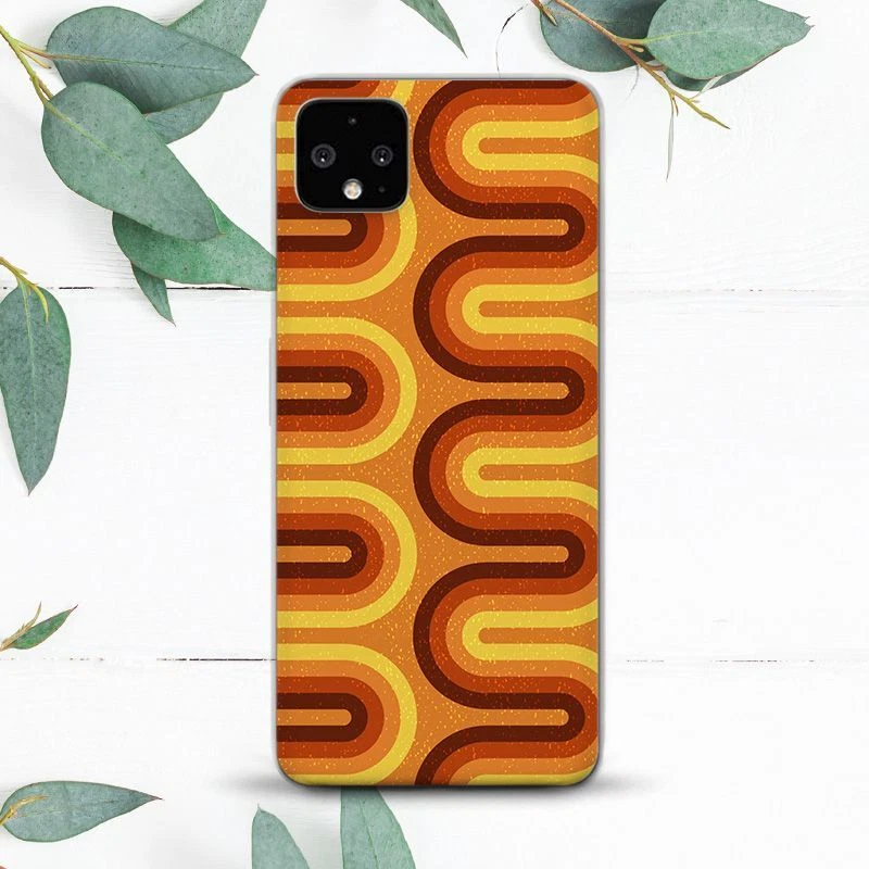 Orange Aesthetic Retro Stripes Case For Google Pixel 2 3 3a 4 4a 5 6 7 8 XL - Image 1 of 1