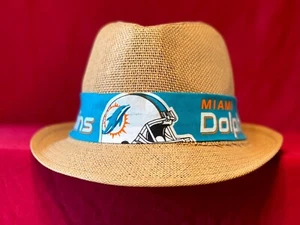 NFL Miami Dolphins Unisex Sommer Fedora Panama Strohhut mit Band - Bild 1 von 20