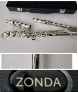 Flauta plateada Zonda ZFL 101 con estuche (como nueva excelente) - Imagen 1 de 22