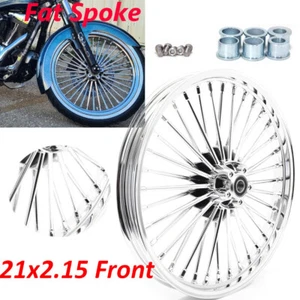 21x2.15 Fat Spoke Front Wheel for Harley Dyna Wide Glide Street Bob Low Rider - Picture 1 of 9
