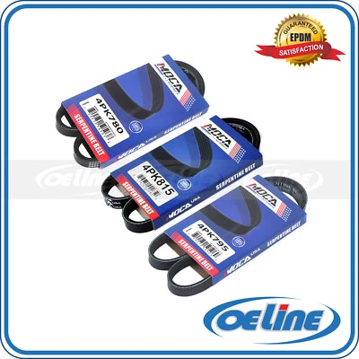 Kit de correa de 3 piezas para Honda Civic 1992-1995 1,5 L Alt-AC-PS 4PK780-4PK​795-4P815 Foto 1 de 4