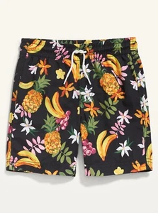 Old Navy Kid Youth Boys Color-Blocked Swim Trunks Floral Fruit Size Small (6) - Picture 1 of 1