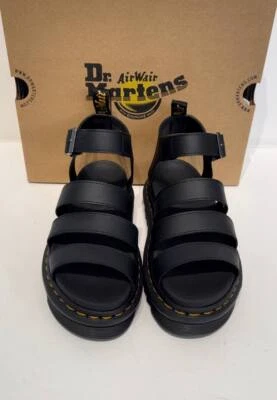 Dr. Martens Blaire Patent Leather Strap Women's Sandals - Black