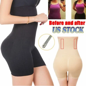 Women Tummy Control Shorts High Waist Slimming BodyShaper Belly Girdle Underwear - Picture 1 of 14
