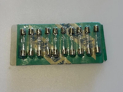 BUSSMAN 750 mA FAST / SLOW BLOW A/S FUSE 32mm 1"1/4 x 6mm PACK OF 10