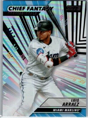 2024 Stadium Club #CFPRO-12 Luis Arraez Chief Fantasy Professionals Black #/99 - Image 1 of 2
