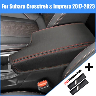 Fundas de reposabrazos para consola central de coche + hombreras para Subaru Impreza J5 17-23 Foto 1 de 4
