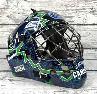 Máscara de portero Franklin Sports Vancouver Canucks GFM100 NHL hockey tamaño completo Foto 1 de 4