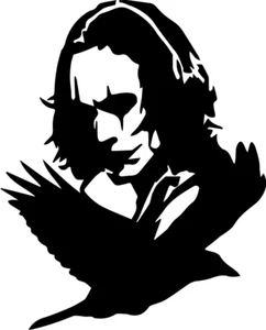 THE CROW w bird vinyl decal BRANDON LEE sticker movie dvd goth car window laptop - Picture 1 of 1