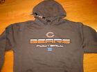 Mens L Nfl Chicago Bears Football Hooded Sweatshirt Hoodie New Large Gray