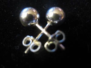 OHRRINGE SILBERKUGELN 4 MM in .925 STERLINGSILBER OHRSTECKER - Bild 1 von 4