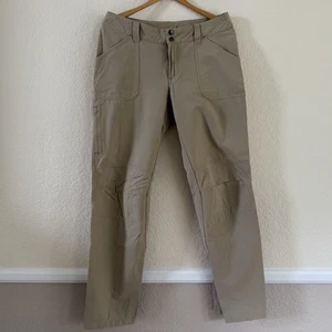 Patagonia Borderless Pants Womens 8 Tan Roll Up Ripstop Hiking Stretch - Picture 1 of 15