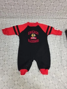 Chicago Blackhawks Kleinkind Creeper Body NHL Hockey rot schwarz 3-6 Monate - Bild 1 von 7