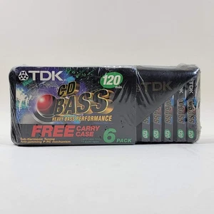 New TDK CD Bass 120 Minute Audio Tapes BAS-120AXSC6 PACK OF 6 - Picture 1 of 4