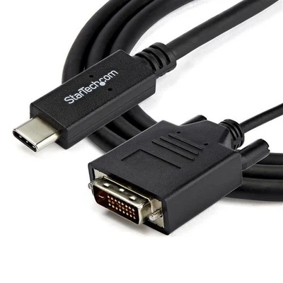 Adattatore USB C con DVI Startech CDP2DVIMM2MB Nero - Immagine 1 di 3