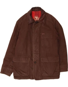 MARLBORO CLASSICS Mens Utility Jacket UK 38 Medium Brown Acrylic CI10 - Picture 1 of 6