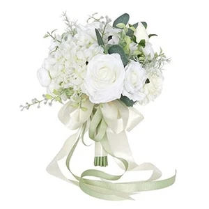 Wedding Bridal Bouquet Bridesmaid Bouquet Artificial Bride Bridesmaids Bouquet - Picture 1 of 7