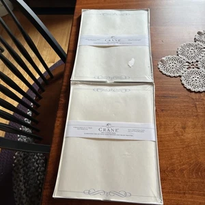 Lot of 2 Crane's Crest 100% Cotton Fiber Natural White 50 Printed Sheets BB846S - Picture 1 of 6