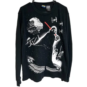 Maglione/maglione Star Wars Darth Vader nero manica lunga uomo grunge taglia XL - Foto 1 di 6