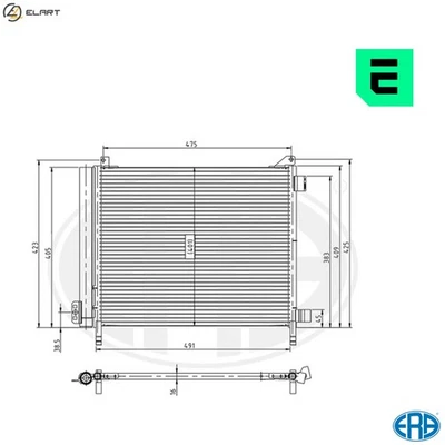 CONDENSER AIR CONDITIONING 667201 FOR NISSAN MARCH/IV/ACTIVE MICRA 1.2L 3cyl - Image 1 of 4