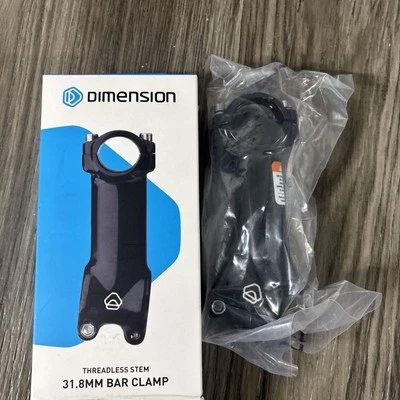 Dimension 31.8 Stem Lenght 110mm Clamp 31.8mm +35 Deg 1 1/8 Black Aluminum #D3 - Image 1 of 3