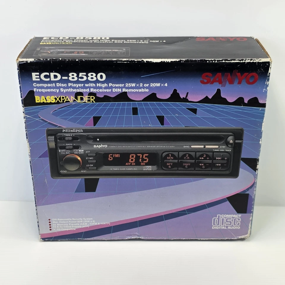 Sanyo Pull Out CD player car stereo Model ECD-8580 Vintage - Image 1 of 4