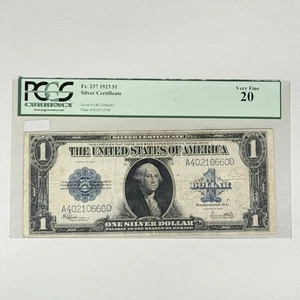 1923 $1 United States Silver Certificate PCGS VF20 US Note BLUE SEAL Fr. 237 - Picture 1 of 2