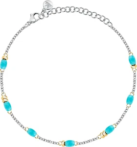 Cavigliera Donna in Acciaio E Pietre Agata Colorata, Collezione COLORI SUMMER -  - Foto 1 di 12