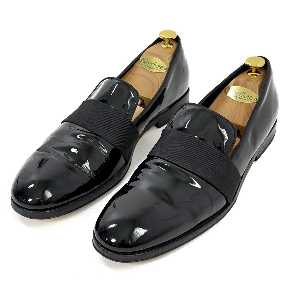 Mocasines Esmoquin Paul Smith Talla 10 Charol Negro Hechos en Italia Formales Foto 1 de 4