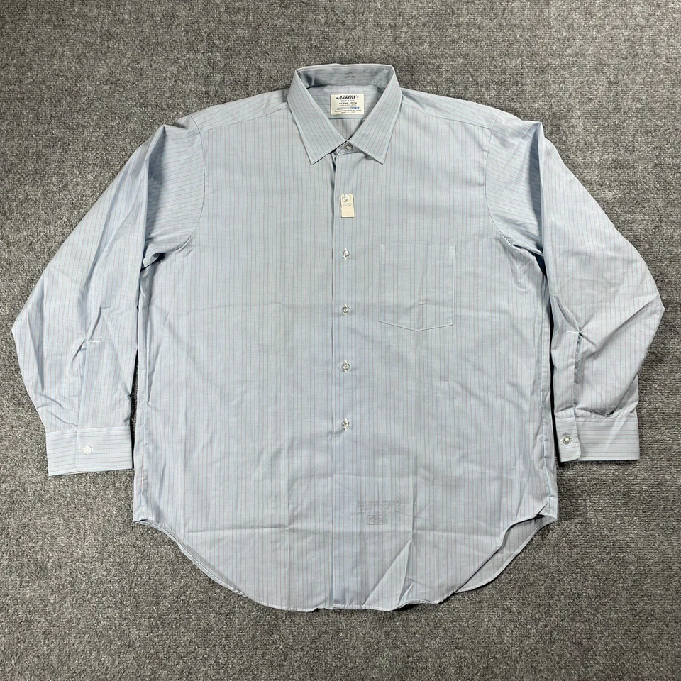 Camisa Flecha Vintage Años 60 Hombres 16 Grande Decton Paño Ancho Azul Vestido ¡NUEVA SIN EXISTENCIAS! Foto 1 de 4