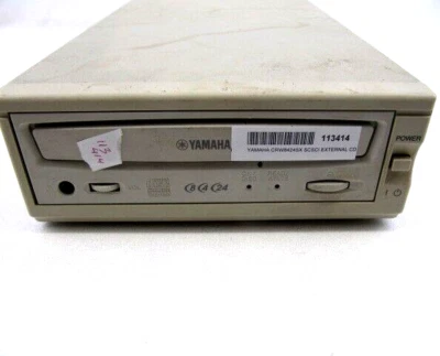 YAMAHA SCSCI EXTERNAL CD DRIVE CD-ROM WRITER BURNER CRW8424SX Vintage Rare Foto 1 de 4