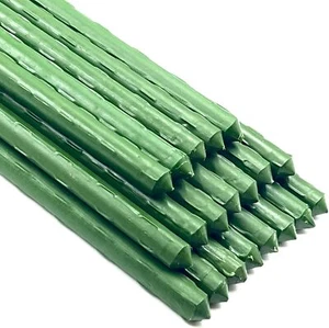 Garden Plant Stakes 48 Inch 4Ft Tomato Stakes, 20 Pack Steel Plant Stick Support - Picture 1 of 5