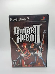 Guitar Hero II 2 (Sony PlayStation 2, 2006) Black Label PS2 Complete w/Manual - Picture 1 of 3