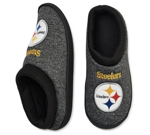 🏈 NFL Pittsburgh Steelers Men's Slip on Slippers Embroidered S, M, L NWT 🏈 Cover