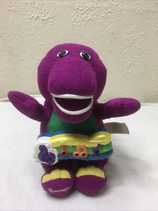 Fisher Price Barney 2001 Singing Plush WORKING Purple Green Yellow Nursery 9”#47 - Picture 1 of 7
