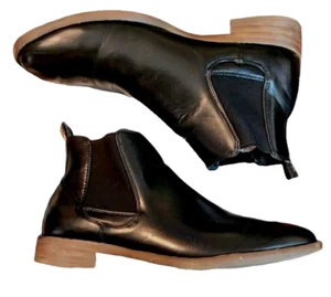 Robert Wayne Oklahoma Chelsea Boots Men's Size 7.5 D Black Chukka Ankle Comfort - Picture 1 of 7
