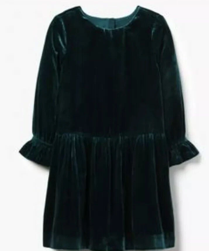 Gymboree 女孩翡翠绿色天鹅绒圣诞假日连衣裙全新尺寸 4 — 第 1/1 张图片