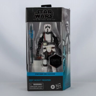 "Figura de 6"" Star Wars Black Series Riot Scout Trooper Gaming Greats Jedi Survivor" Foto 1 de 4