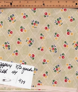 American Jane Look & Learn 1930s Cotton Fabric 3.5 yards x 44" OOP Unwashed RARE - Picture 1 of 2