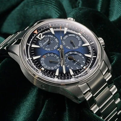 Jaeger-LeCoultre Polaris Calendario Perpetuo Azul Acero COMO NUEVO JUEGO COMPLETO Q9088180 Foto 1 de 4