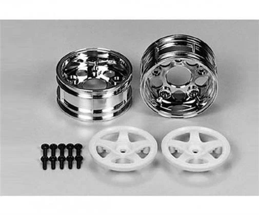 TAMIYA Jantes (2) Chromé/Blanc 2 Pièces 26Mm / 300050672 - Photo 1/1