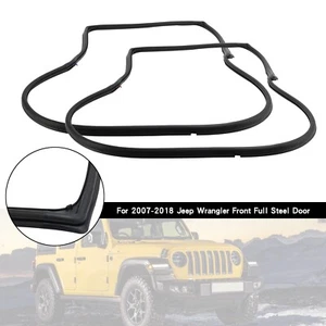 2pcs Front Door Weatherstrip Gasket Seal Für Jeep Wrangle JK 2007-2017 - Bild 1 von 10