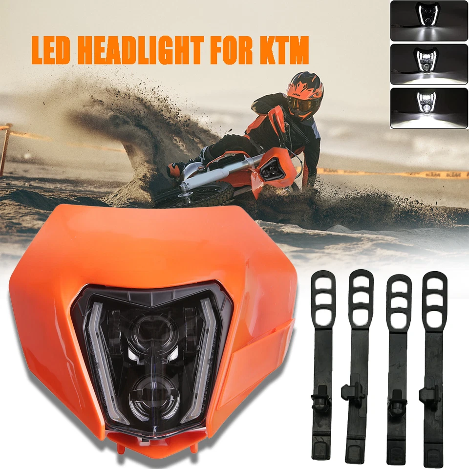 Dirt Bike LED Headlight For EXC XCW XCF SXF 250 350 450 500 SMC R 690 2019-2022 - Image 1 of 4