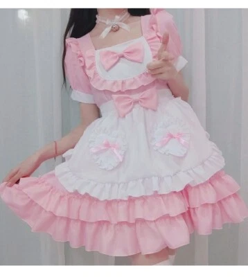 Anime Lolita maid uniform dress set roleplay costume - Image 1 of 4