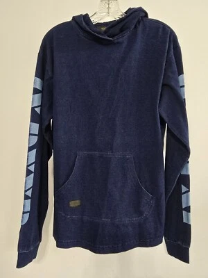 10 Deep Hoodie Better Since’95 Size Medium Blue Spell Out Navy Washed Dye Light - Image 1 of 4