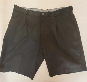Nike Dri Fit Chino Golf Shorts Size 38 Mens Black Athletic Flat Front Casual - Picture 1 of 9